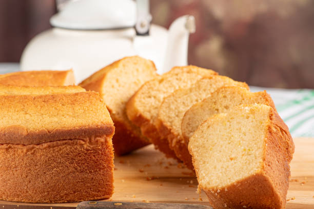istock Orange cake, beautiful orange cake and accessories on rustic wood, selective focus. 1988452225