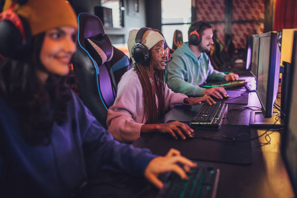 istock Gamers in gaming club 1988520744