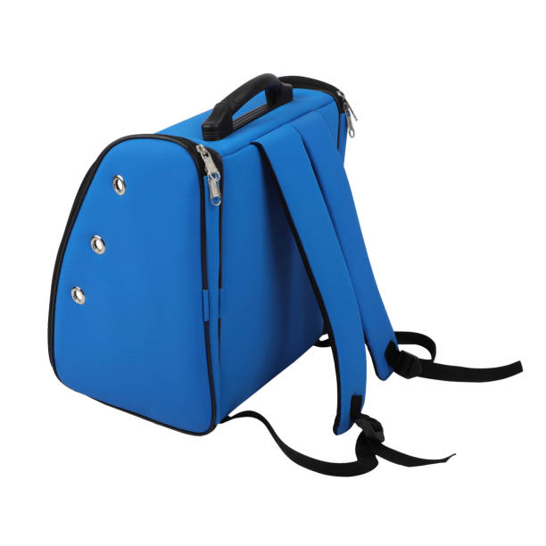istock Backpack for carrying animals. Pet Cat Dog, isolated white background. Clipping path. 1988540087