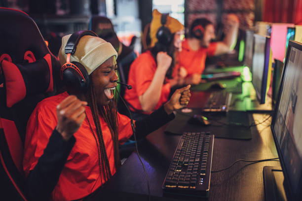 istock Gamers winning in esports 1988744212