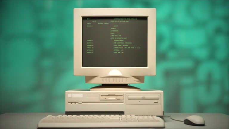 1,900+ Vintage Computer Green Screen Stock Videos and Royalty-Free ...