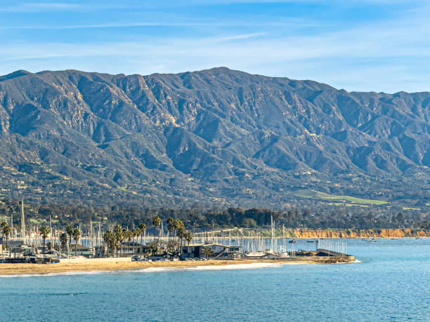 istock Harbor south side with pier and Castillo point, Santa Barbara, CA, USA 1988795593