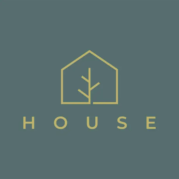 Vector illustration of Real Estate House Property Home Minimalist Modern Logo Concept