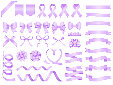 Ribbon treatment set_light purple