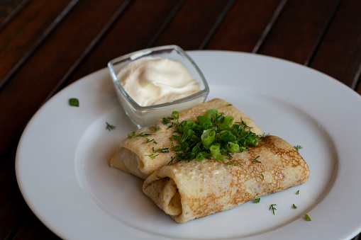 Copycat Cheesy French Omelette with Sour Cream and Onion Potato Chips Chives Stuffed with Creamy Cheese from The Bear TV Show