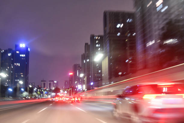 Over speed drive on highway downward at night