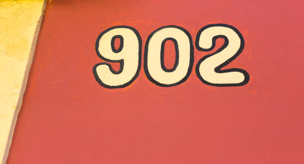 Mexico Sign: Colorful Number 902 Street Address