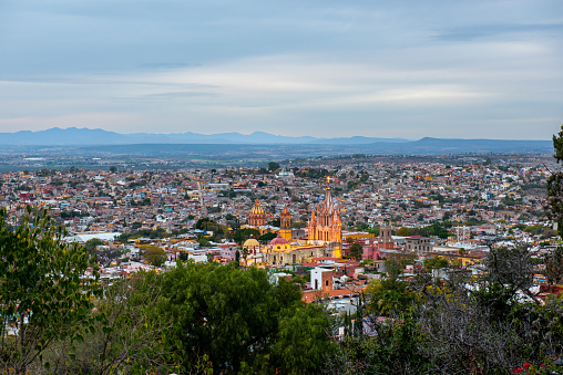 High View of San Miguel de Allende at sunset
