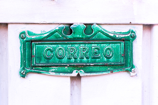 Mexico: Green Mail Box Sign (\