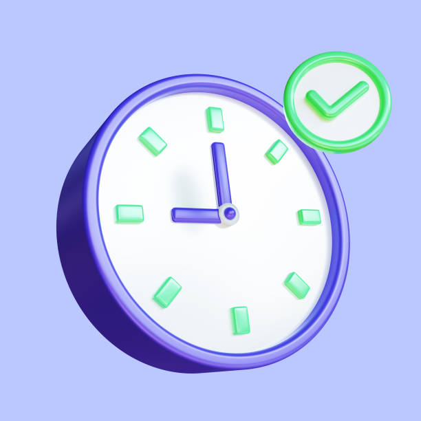 istock 3D render alarm clock hurry up, ringing watches with flash lightnings. Morning alert, time countdown, last chance sale or deadline concept, ringing alarm, circle clock icon, Attention alert sign. isolated on blue background 1989052956