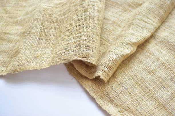 istock brown sackcloth texture background, crumpled burlap fabric textile for design 1989117666