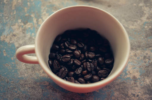 black coffee beans