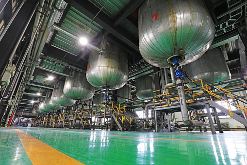 Biodiesel production line in an oil refinery, North China