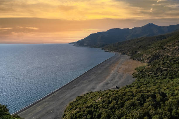 istock Corsica, the Nonza beach, with black pebble 1989386817