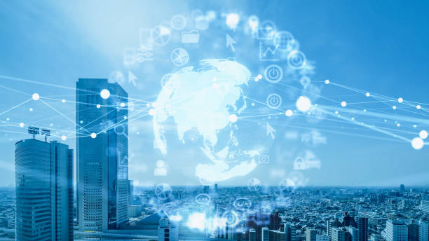 istock Global communication network concept. Worldwide business. IoT (Internet of Things) concept. 1989450171