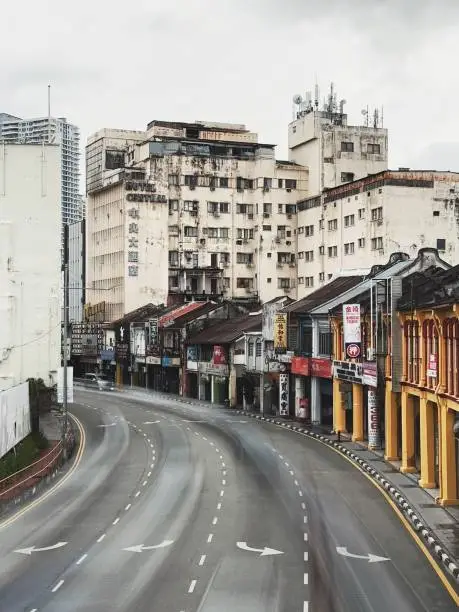 Street view of Penang on Prangin Road