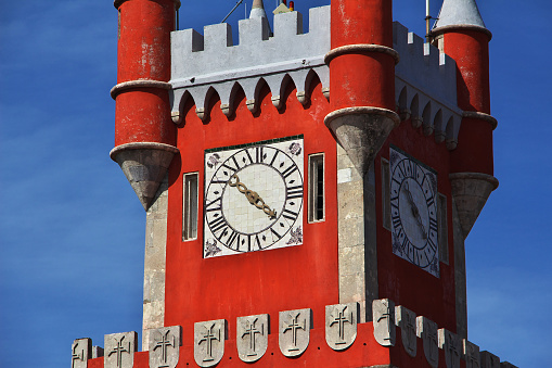 Sintra, Portugal - 09 May 2015: The Pena Palace in Sintra, Portugal