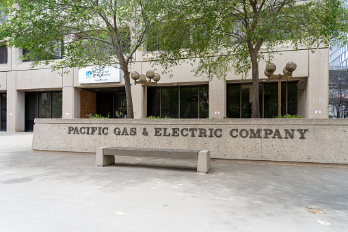 Pacific Gas and Electric Company (PG and E) Customer Center in Silicon Valley, San Jose, California, USA - June 10, 2023. \nPG and E is an American investor-owned utility.