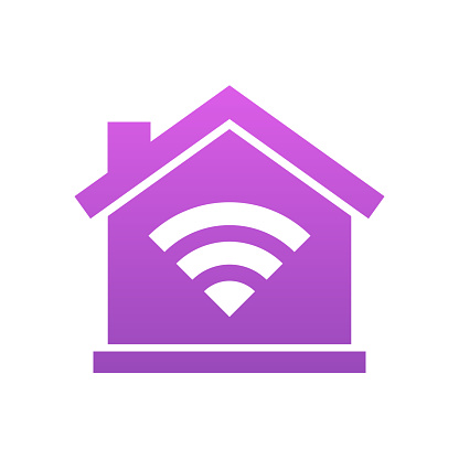 Vector smart house concept icon. 128 x 128 pixel perfect.