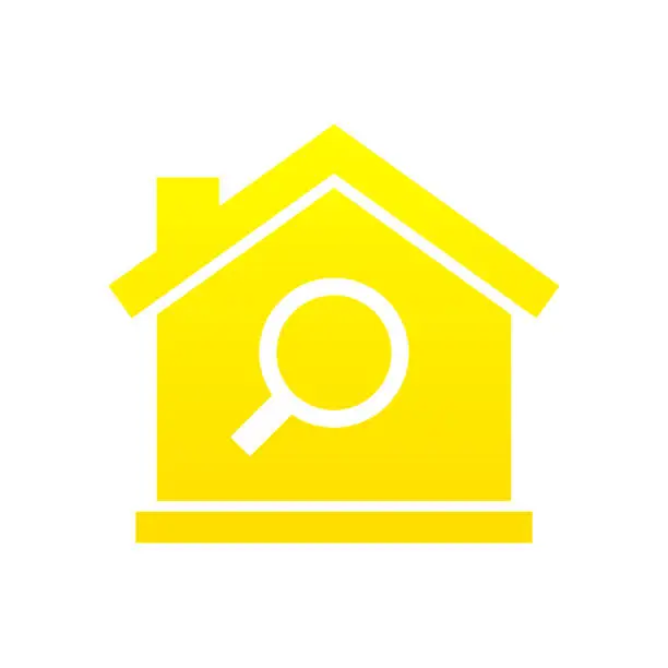 Vector illustration of Search home icon