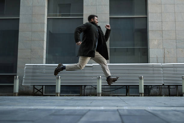 istock Young Man in a Rush to Reach Work 1989506917