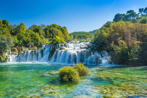 Amazing Skradinski Buk waterfall in Krka national park, Dalmatia, Croatia