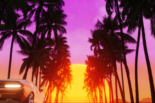 Vintage pink car