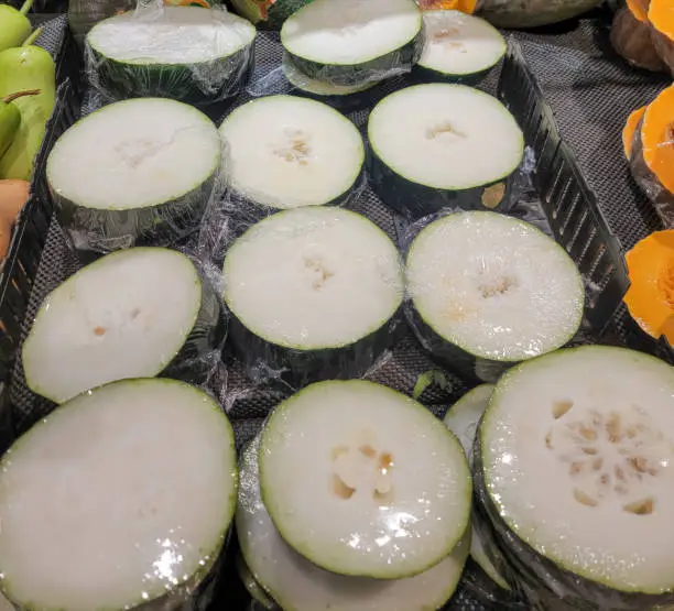 Photo of fresh winter melon for sale