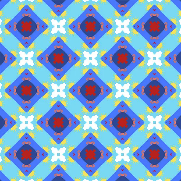 Vector illustration of Seamless vector pattern. Abstract decorative geometric pattern. Vector illustration.