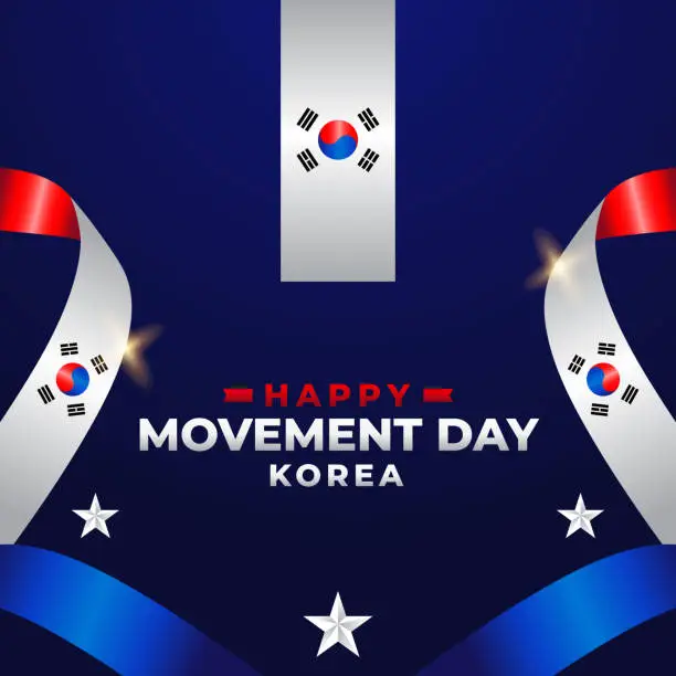Vector illustration of Korea Movement day vector design template