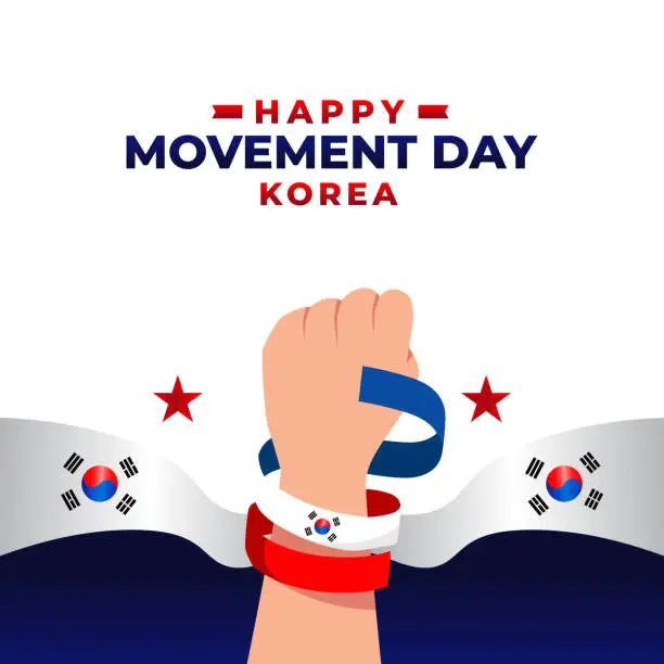 Vector illustration of Korea Movement day vector design template