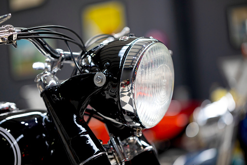 detail of retro motorbike