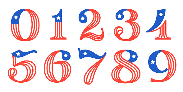 Classic icon for US history and 4th of July celebration. Perfect for sport team uniform, Independence Day invitations.