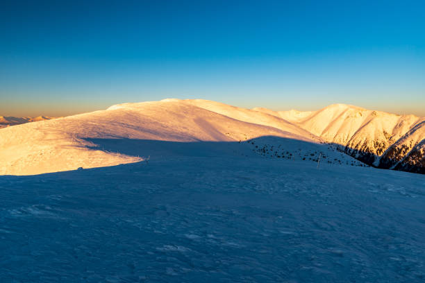 Maly Chabenec, Chabenec, Kotliska and Skalka hills in winter NIzke Tatry mountains in Slovakia Maly Chabenec, Chabenec, Kotliska and Skalka hills from hiking trail bellow Durkova hill in winter NIzke Tatry mountains in Slovakia durkova stock pictures, royalty-free photos & images