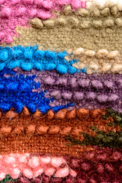 istock Woolen fabric with patterns, natural, beautiful texture and a gentle background. 1989680755
