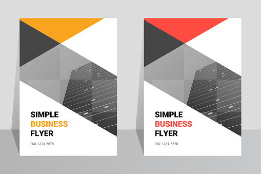 Simple company marketing A4 flyer template