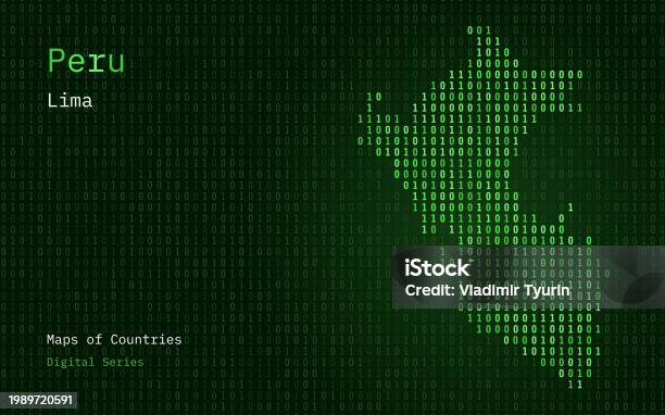 Peru Map Shown In Binary Code Pattern Stock Illustration - Download ...
