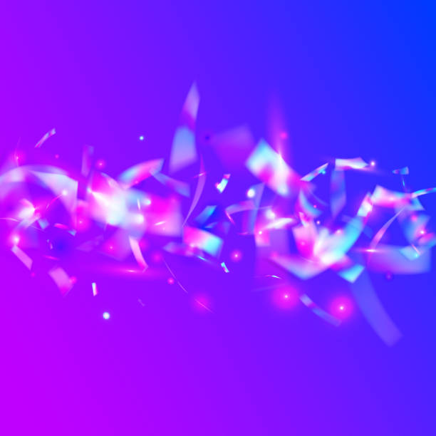 istock Transparent Effect. Digital Foil. Party Banner. Iridescent Tinsel. Pink Blur Glare. Shiny Carnaval Gradient. Rainbow Confetti. Glamour Art. Blue Transparent Effect 1989720597