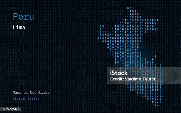 Peru Map Shown In Binary Code Pattern Stock Illustration - Download ...