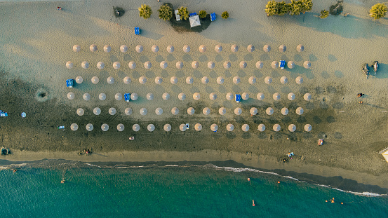 An aerial view of the seafront of Limassol, Cyprus.