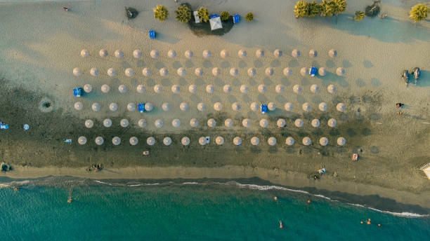 Aerial view of the seafront of Limassol, Cyprus. An aerial view of the seafront of Limassol, Cyprus. limassol marina stock pictures, royalty-free photos & images