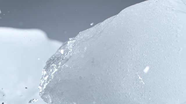Super Slow Motion Shot of Crushing Ice Explosion