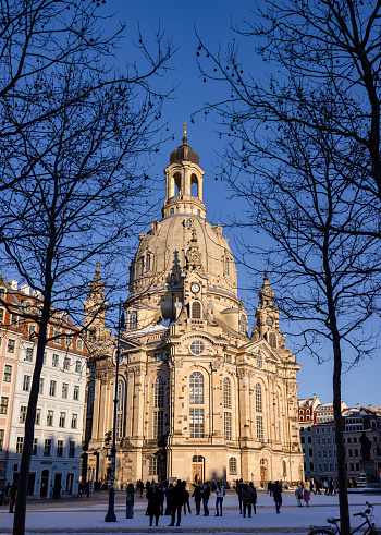 On January 20th 2024, the Dresden Frauenkirche. Church of Our Lady. The famous Lutheran Church in Dresden. Sometimes it is wrongfully called Cathedral, which is not. With a long history from 16th Centrure, in the 18th Century became the baroque Lutheran building. Destroyed during WWII, was rebuilt from 1994 to 2005.