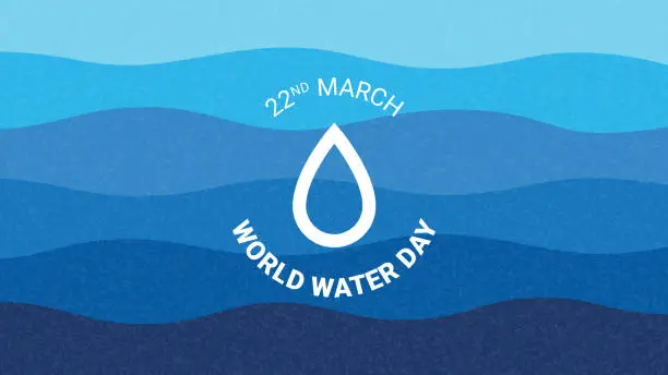 Vector illustration of Concept banner for world water day