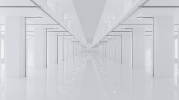 istock Corridor in space station or in laboratory. Science elements and innovation background. 1989819639