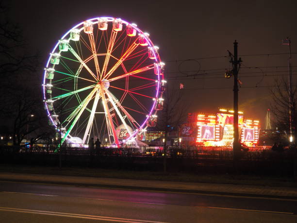 Free Stock Photo of Ferris wheel in motion at night | Download Free ...