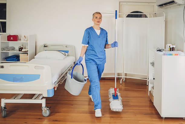 istock Cleaning worker at the hospital ward 1989927666