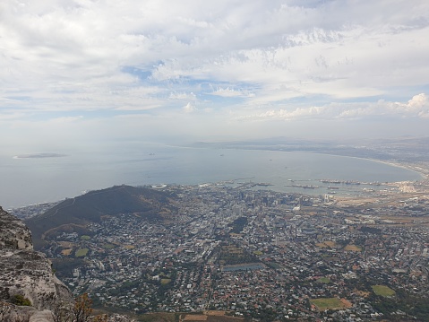 View over Cape Town from Table mountain
