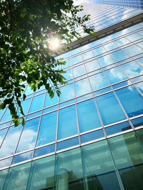 istock Skyscrapers and refreshing blue sky scenery 1989977037