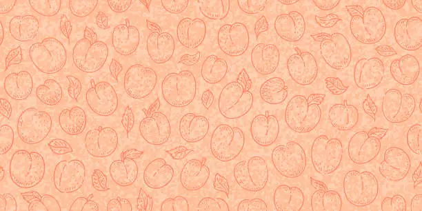 Vector illustration of Peach pattern
